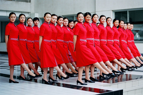 河北女子学院航空服务专业形体训练