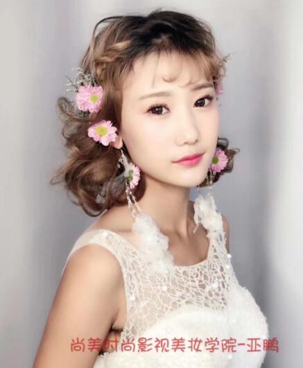 张家口尚美时尚-亚鹏老师新娘妆课程作品