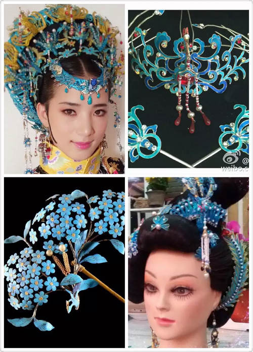 张家口尚美时尚影视剧组化妆班各朝代饰品展示