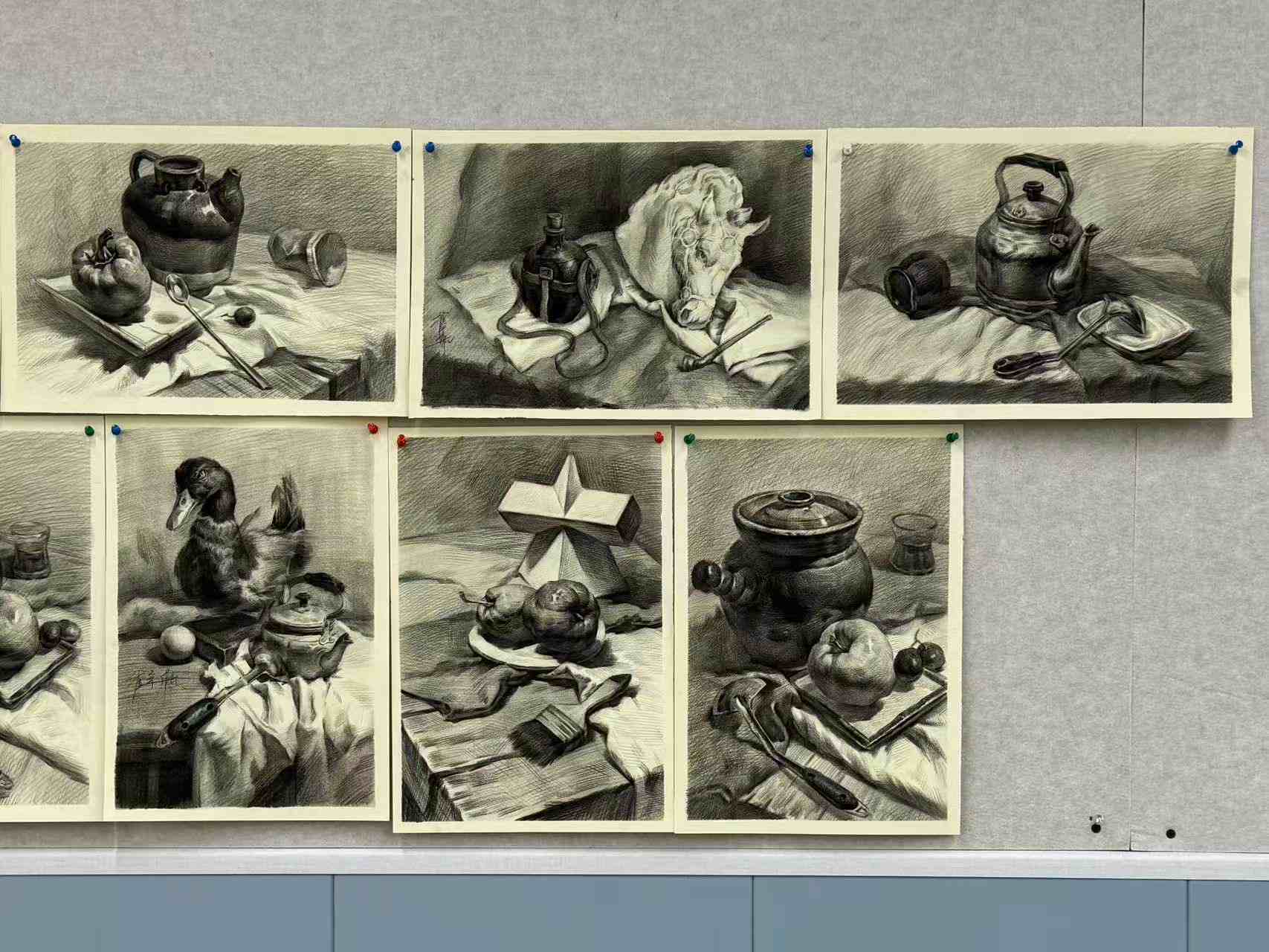精英单招升学中心八类素描作品