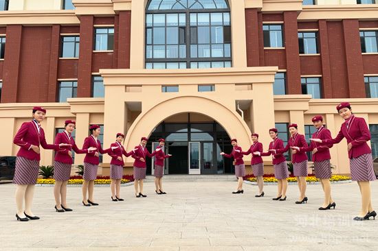 石家庄旅游学校航空服务专业学生实训