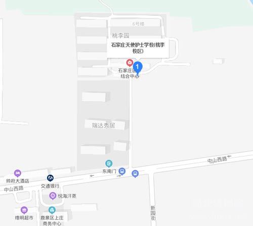 石家庄天使护士学校桃李校区地址示意图