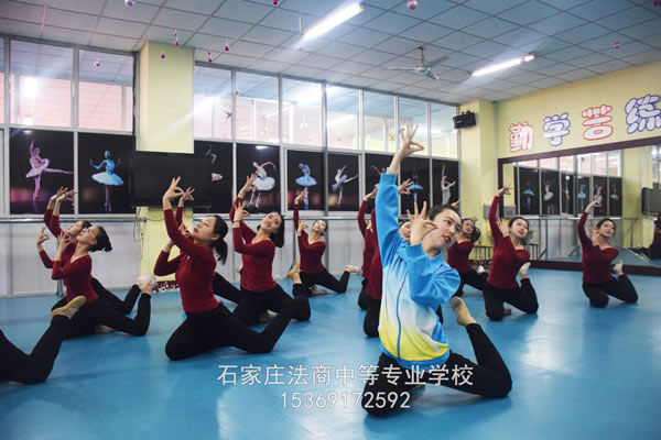 石家庄法商学前教育专业学生上舞蹈课