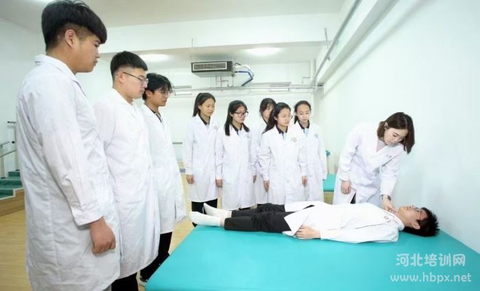 石家庄冀联医学中等专业学校中医康复技术专业老师演示中
