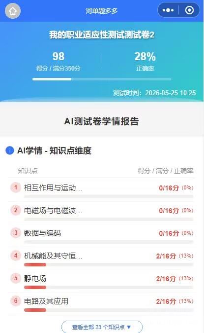 河单题多多模考AI智能报考截图