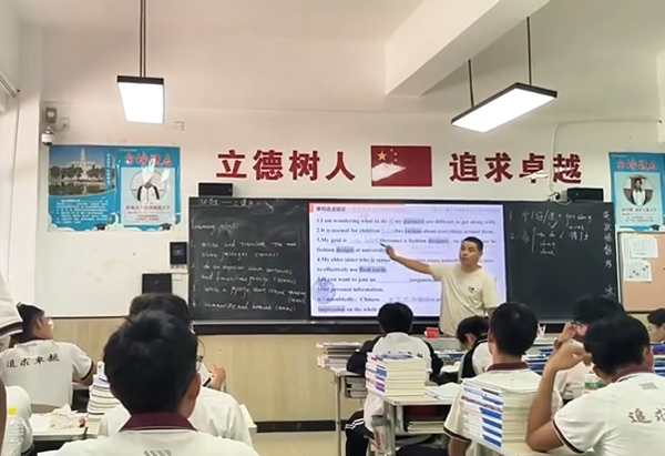 石家庄卓越中学体育复读生学生上课